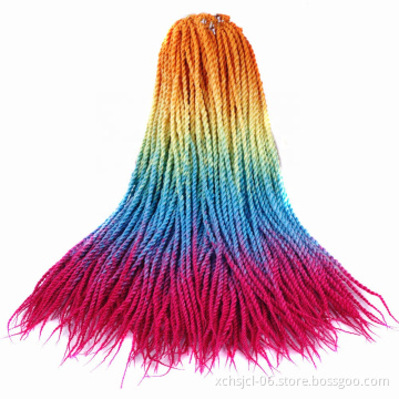Wholesale Senegalese Twist Hair Crochet Braid Hair 14 16 18 22 24 Inches Synthetic Hair for Women